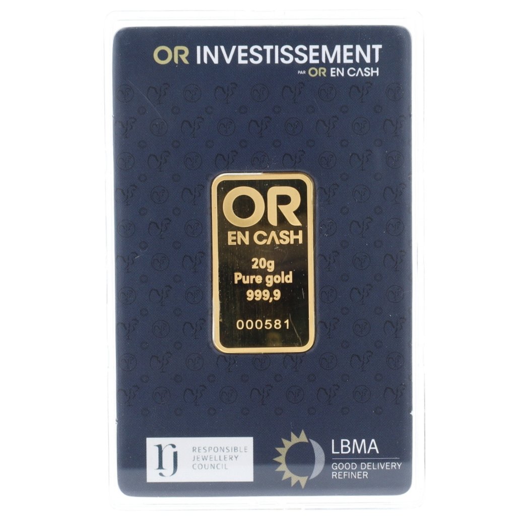 Lingotin or 20 grammes OR EN CASH