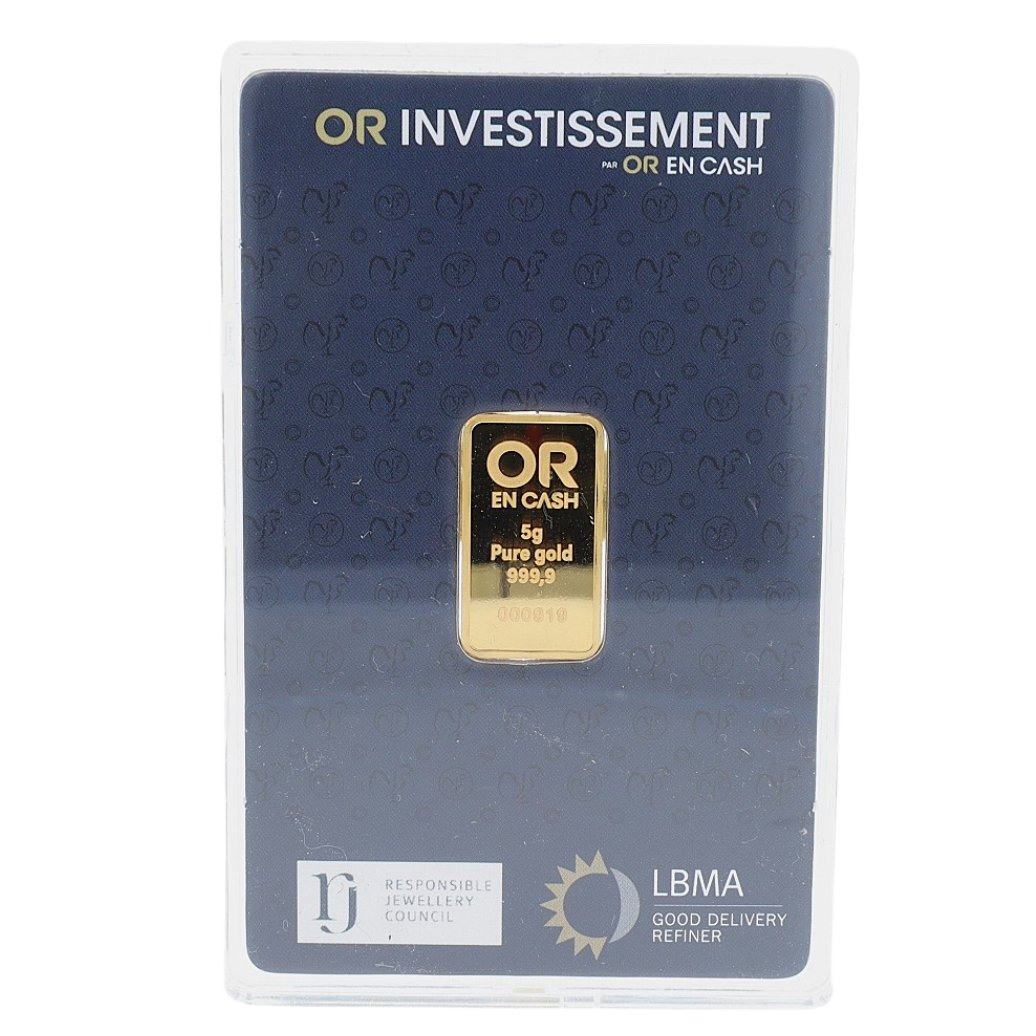 Lingotin Or 5 grammes OR EN CASH