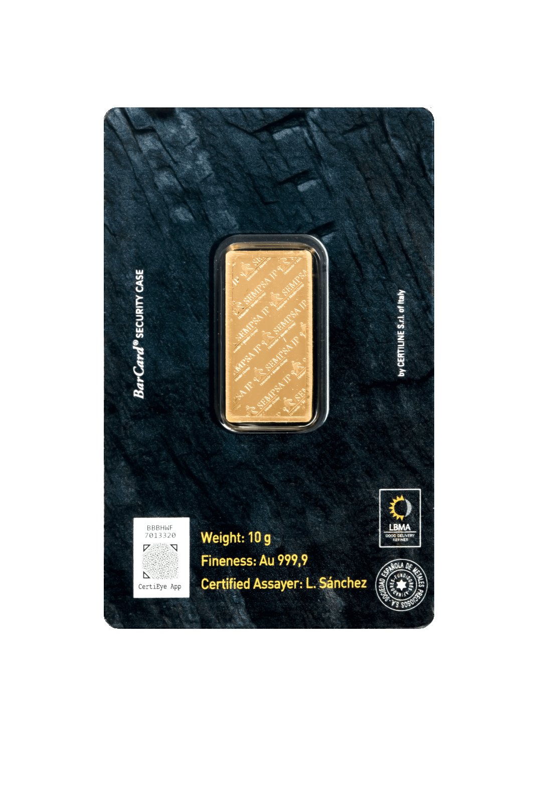 Lingot Or 10 grammes SEMPSA