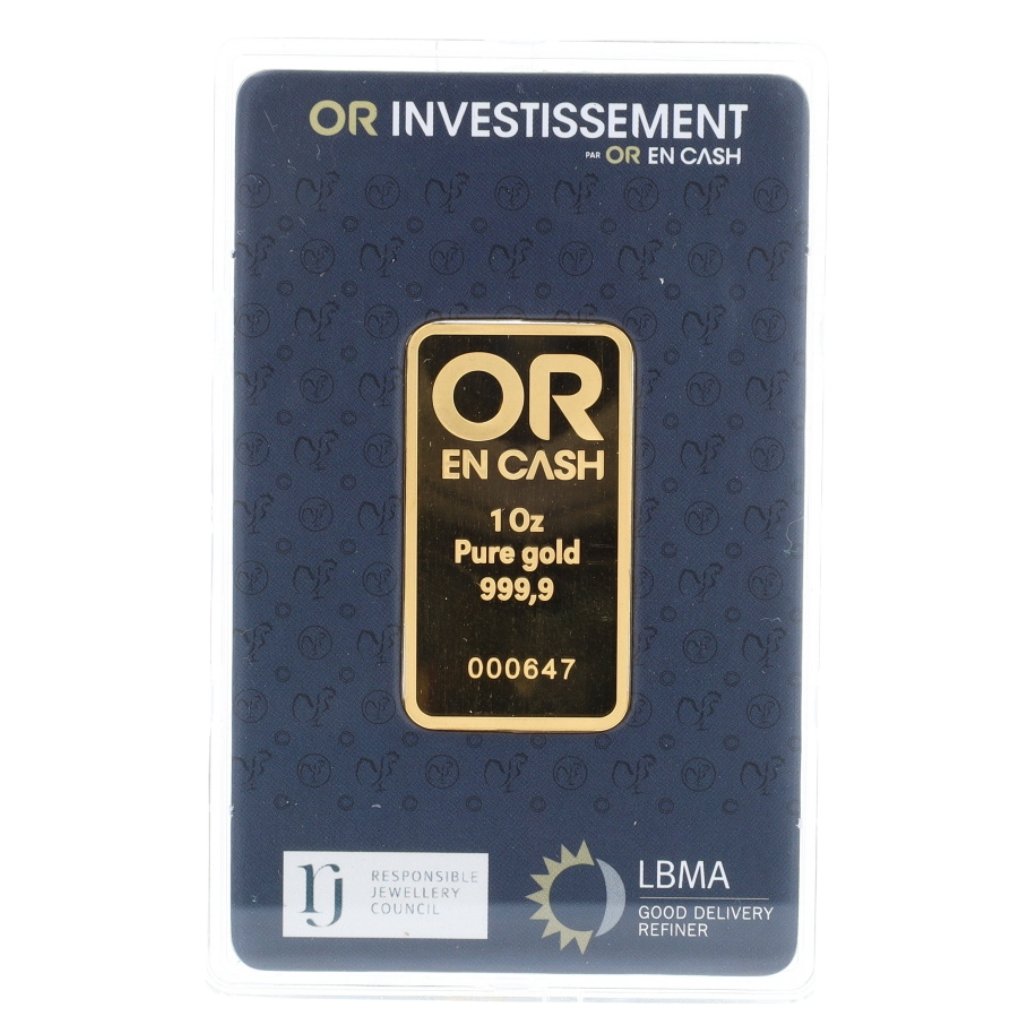 Lingot Or 1 Once OR EN CASH