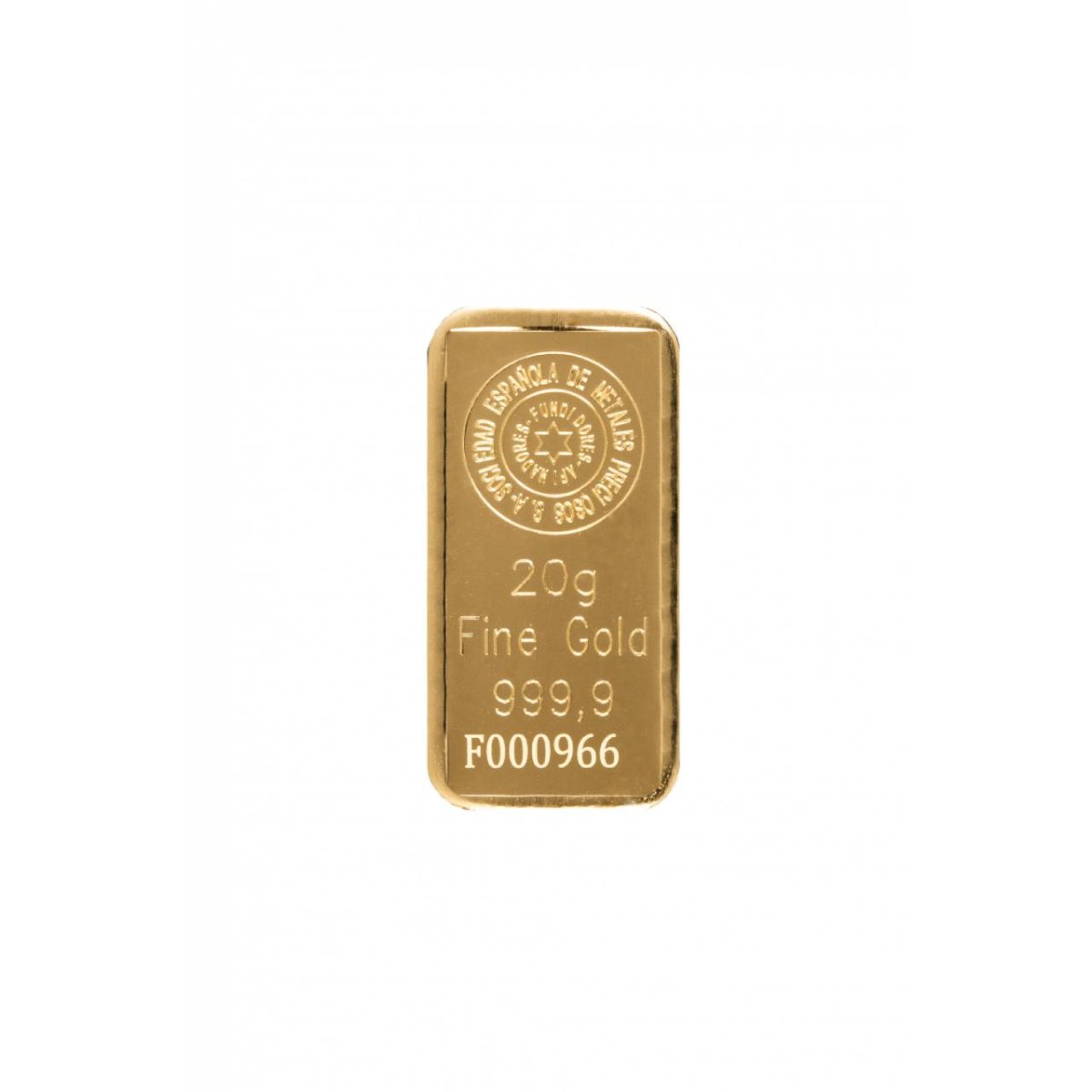 Lingot Or 20 grammes SEMPSA